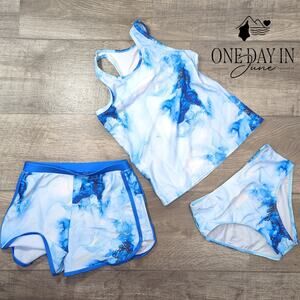 Aleumdr 3 Piece Tankini Swimsuit Size 11Y